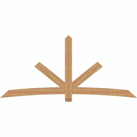 Ekena Millwork Alberta Timber Gable Bracket, Western Red Cedar, 108"W x 49"H x 1 1/2"D x 5 1/2"F, 11/12 Pitch GBW108X49X0206ALB00SWR